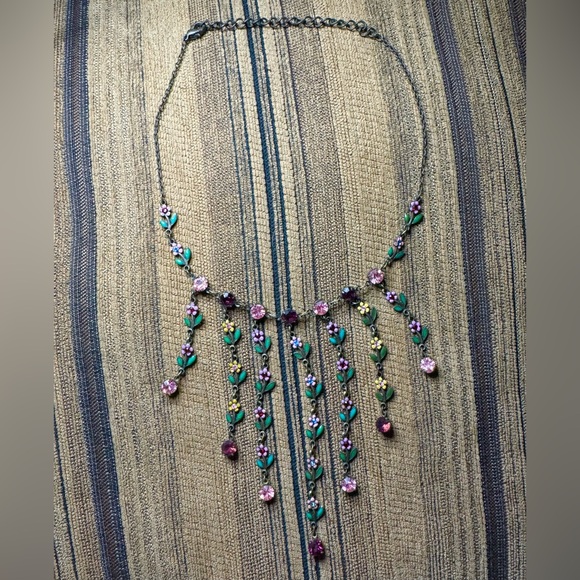 Enamel and crystal choker. - Picture 2 of 7